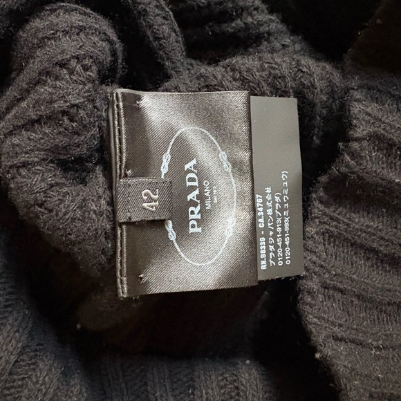 Prada Black Cable knit oversized sweater - Picture 4 of 6
